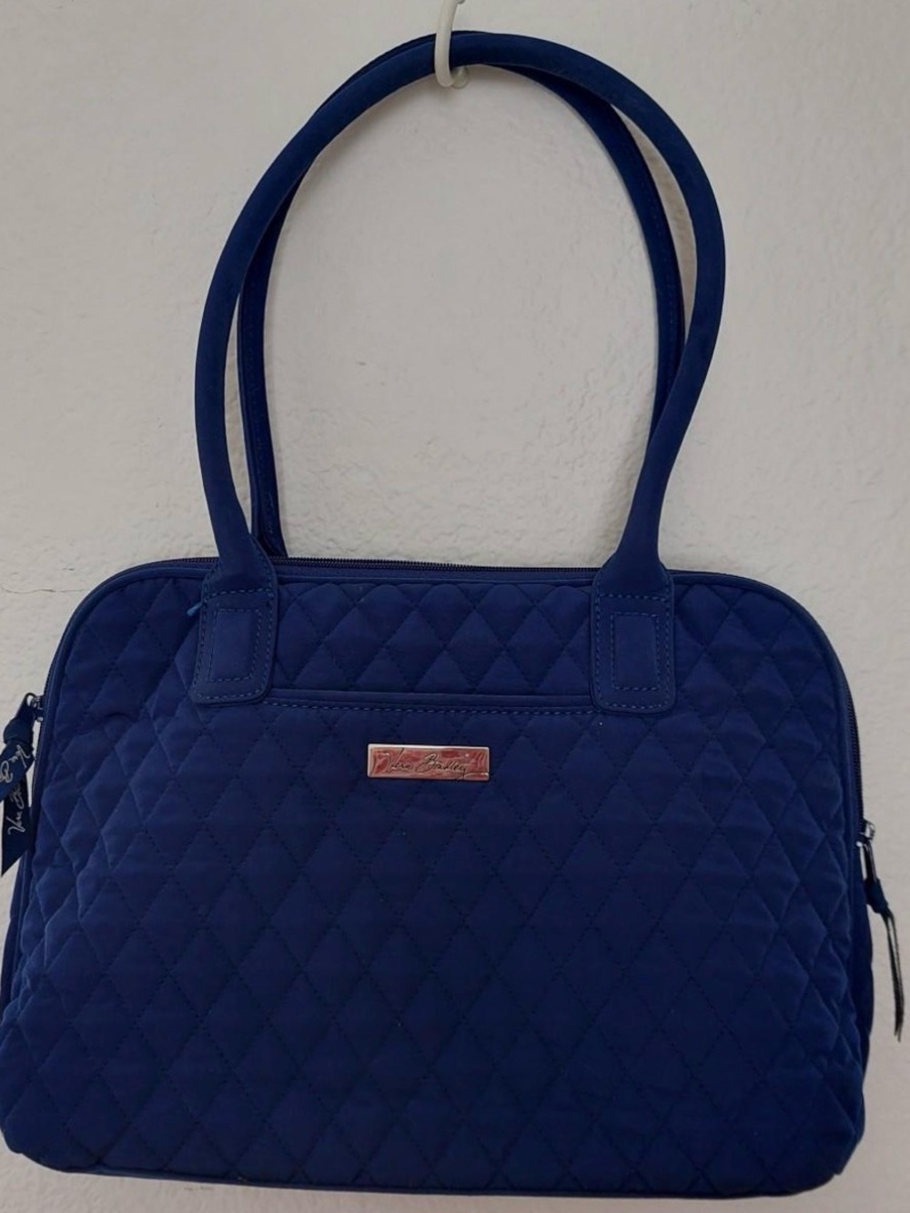 Vera Bradley Navy Blue Quilted Cotton Tote Bag